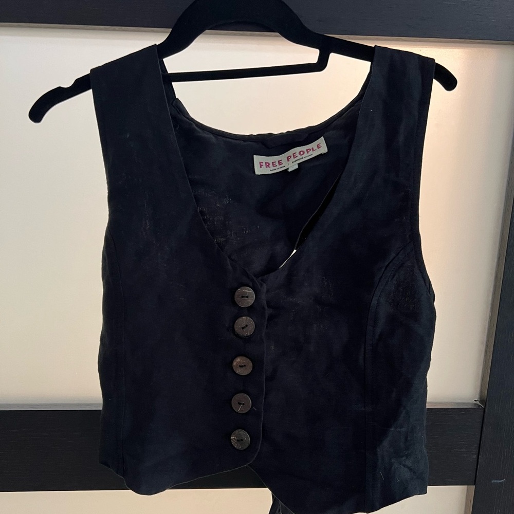 Free People Button vest
